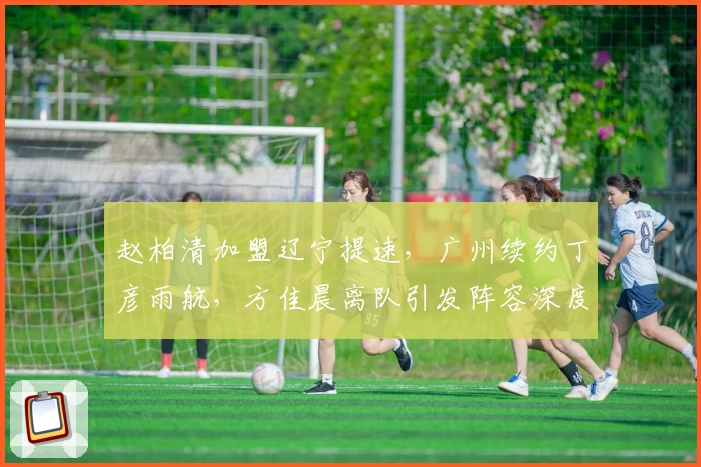 赵柏清加盟辽宁提速,广州续约丁彦雨航,方佳晨离队引发阵容深度新考验